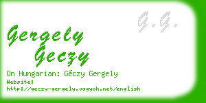 gergely geczy business card