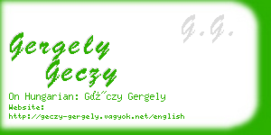 gergely geczy business card